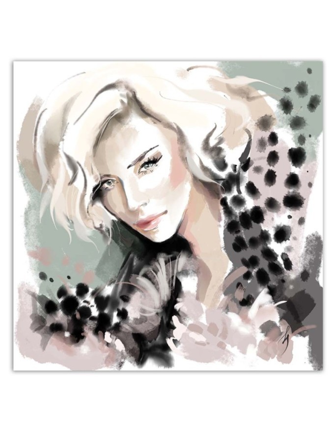 Stylish Canvas prints - Woman Blonde Face Fur Fashion Irina Sadykova | FEEBY