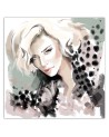 Stylish Canvas prints - Woman Blonde Face Fur Fashion Irina Sadykova | FEEBY