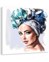 Canvas prints - Portrait Beautiful Woman Blue Eyes Irina Sadykova. Buy now| | FEEBY