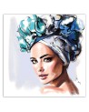 Canvas prints - Portrait Beautiful Woman Blue Eyes Irina Sadykova. Buy now| | FEEBY