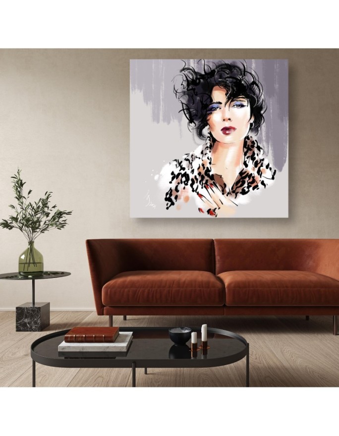 Canvas wall art glamour - 80s Female Retro Fashion Irina Sadykova | FEEBY