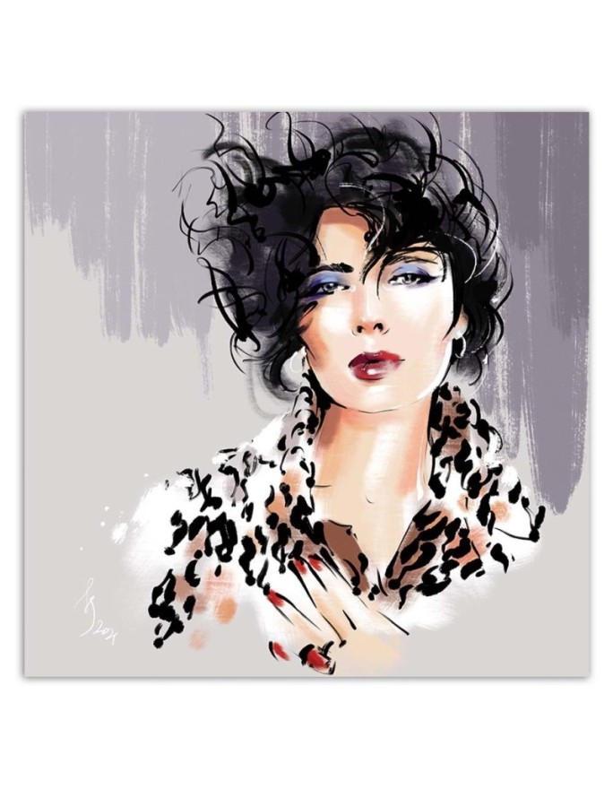 Canvas wall art glamour - 80s Female Retro Fashion Irina Sadykova | FEEBY
