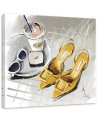 Glamour Canvas prints - Yellow Shoes Fashion Coffee | FEEBY