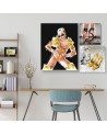 Glamour Canvas prints - Yellow Shoes Fashion Coffee | FEEBY