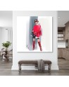 Modern Canvas paintings - Woman in red Paris Fashion Irina Sadykova | FEEBY