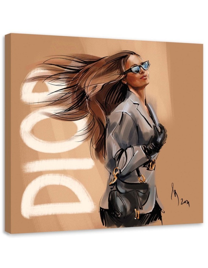 Glamour Canvas prints - Paris Fashion Woman Walk Irina Sadykova | FEEBY