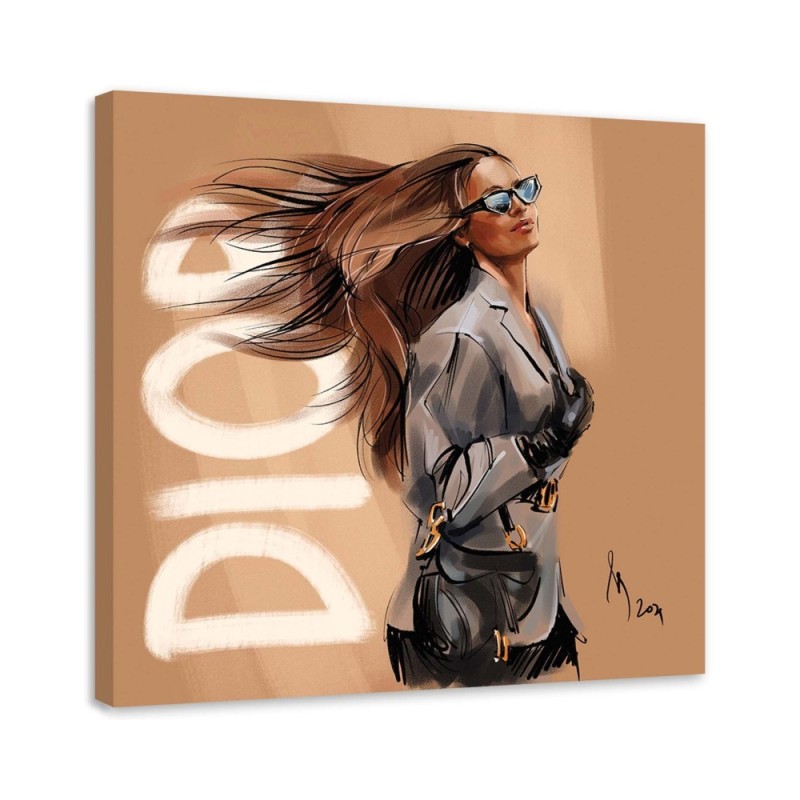 Glamour Canvas prints - Paris Fashion Woman Walk Irina Sadykova | FEEBY