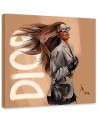 Glamour Canvas prints - Paris Fashion Woman Walk Irina Sadykova | FEEBY
