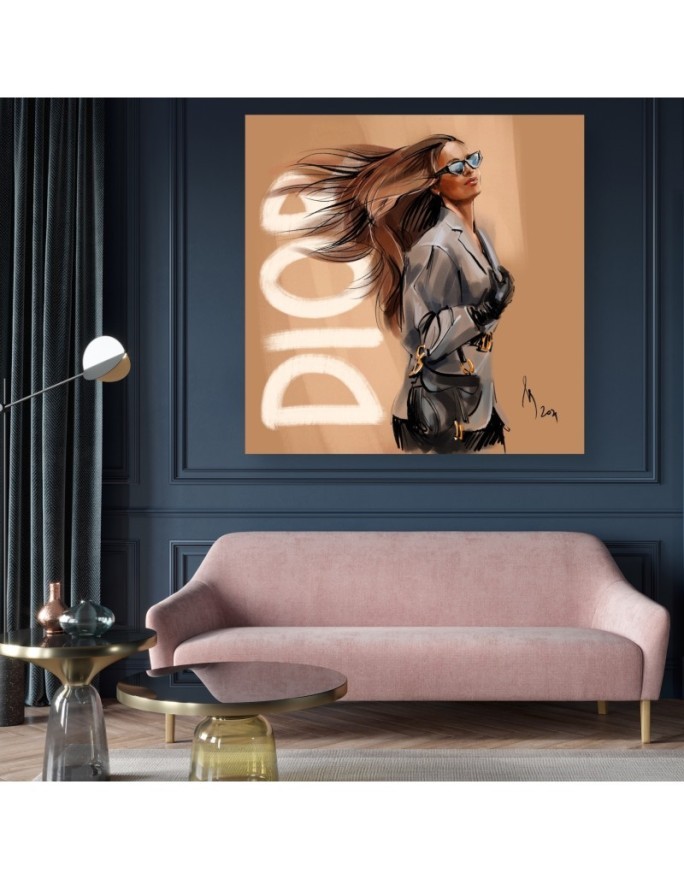 Glamour Canvas prints - Paris Fashion Woman Walk Irina Sadykova | FEEBY