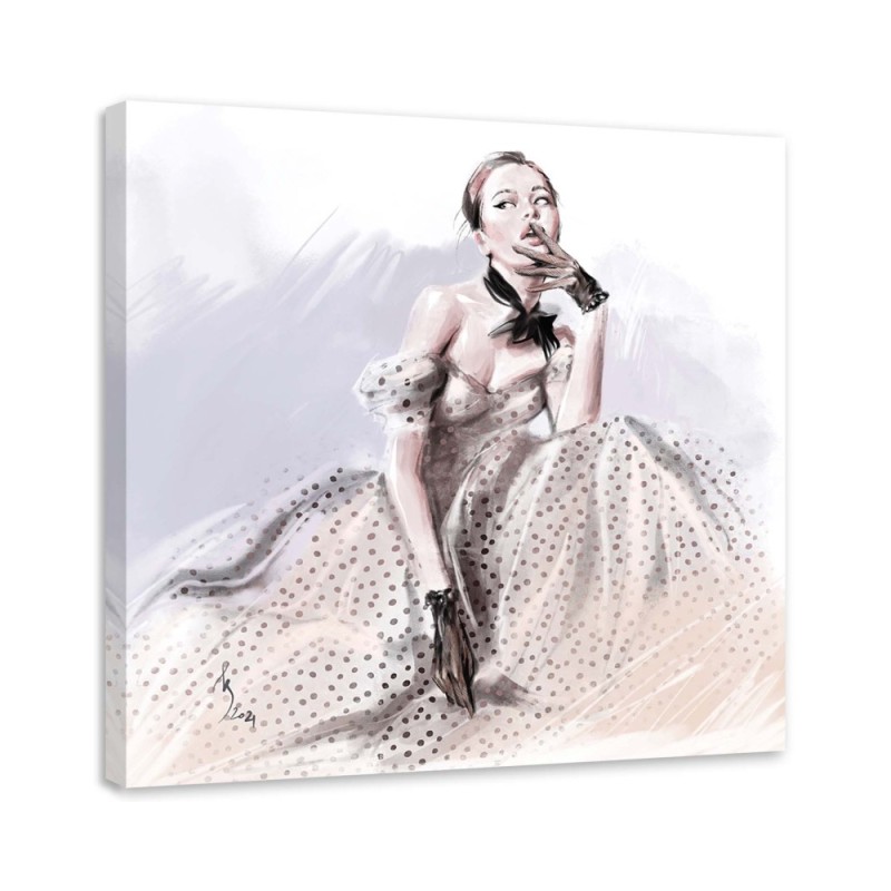 Fashion Canvas prints - Paris Woman Fashion Dress Elegance Irina Sadykova | FEEBY