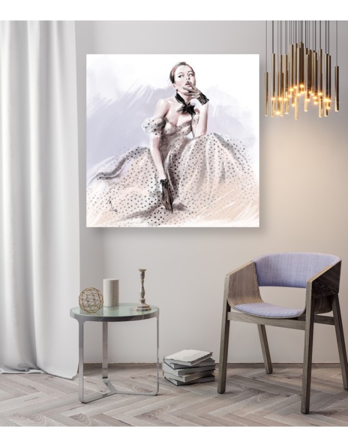 Fashion Canvas prints - Paris Woman Fashion Dress Elegance Irina Sadykova | FEEBY