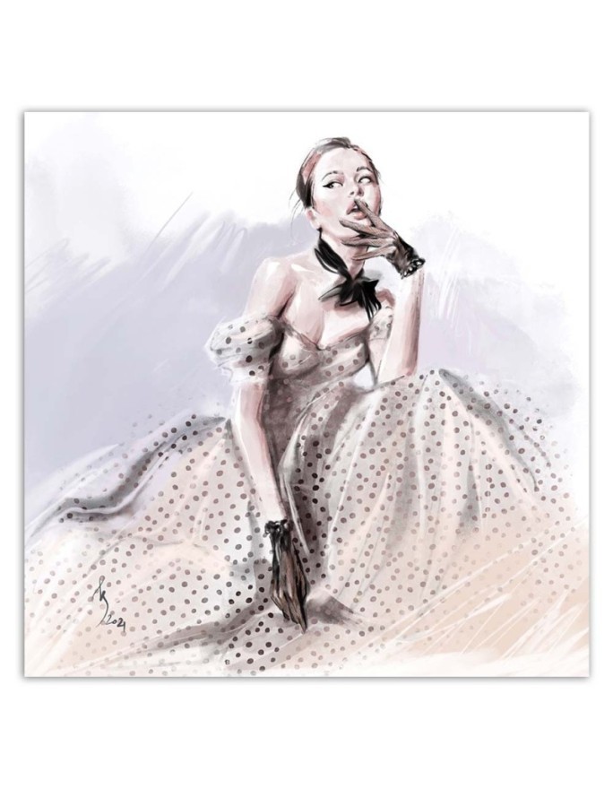 Fashion Canvas prints - Paris Woman Fashion Dress Elegance Irina Sadykova | FEEBY