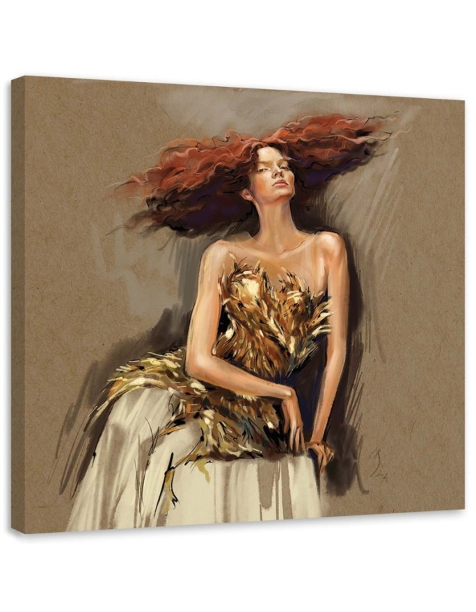 Glamour Canvas prints - Fashion Model Woman Redhead Irina Sadykova | FEEBY