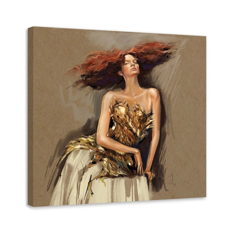 Glamour Canvas prints - Fashion Model Woman Redhead Irina Sadykova | FEEBY