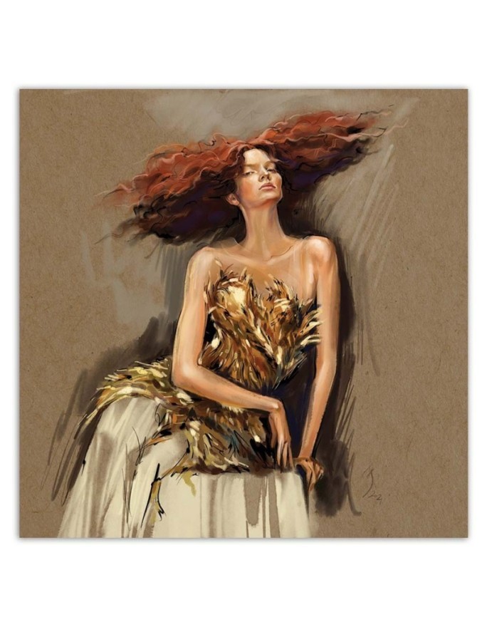 Glamour Canvas prints - Fashion Model Woman Redhead Irina Sadykova | FEEBY