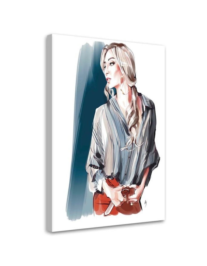 Fashion Canvas art - Beautiful Woman Fashion Blonde Irina Sadykova | FEEBY