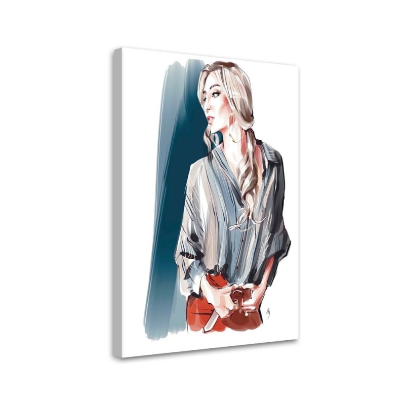 Fashion Canvas art - Beautiful Woman Fashion Blonde Irina Sadykova | FEEBY