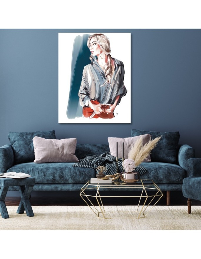 Fashion Canvas art - Beautiful Woman Fashion Blonde Irina Sadykova | FEEBY