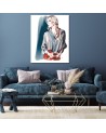Fashion Canvas art - Beautiful Woman Fashion Blonde Irina Sadykova | FEEBY