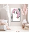 Glamour Canvas prints - Pink hat woman Irina Sadykova | FEEBY