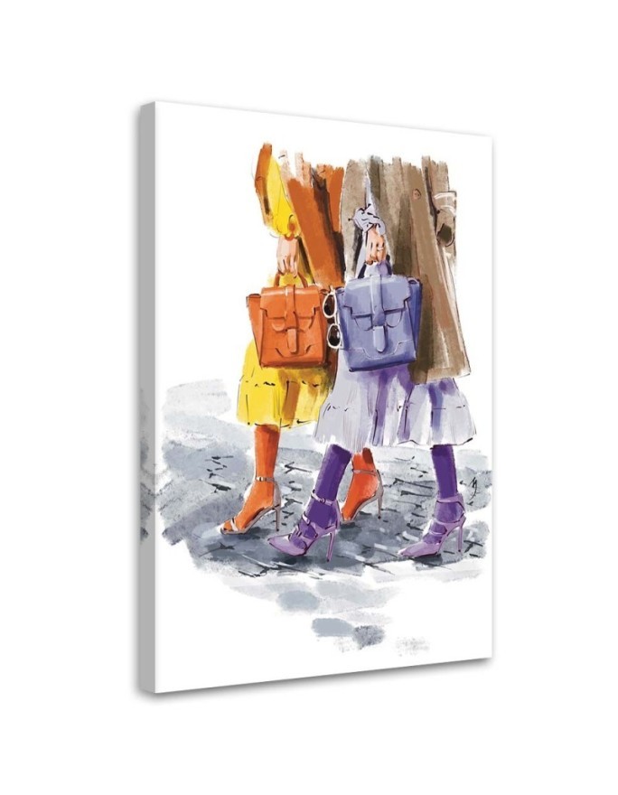 Glamour Canvas prints - Walking Fashion Woman Irina Sadykova | FEEBY