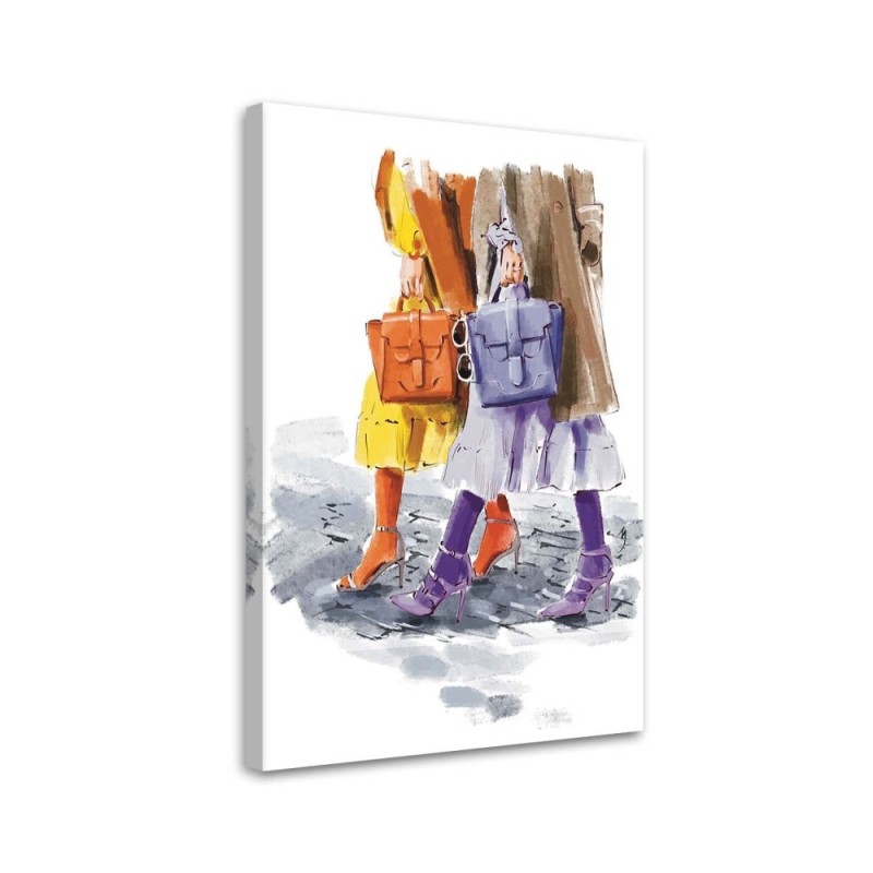 Glamour Canvas prints - Walking Fashion Woman Irina Sadykova | FEEBY