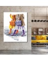 Glamour Canvas prints - Walking Fashion Woman Irina Sadykova | FEEBY