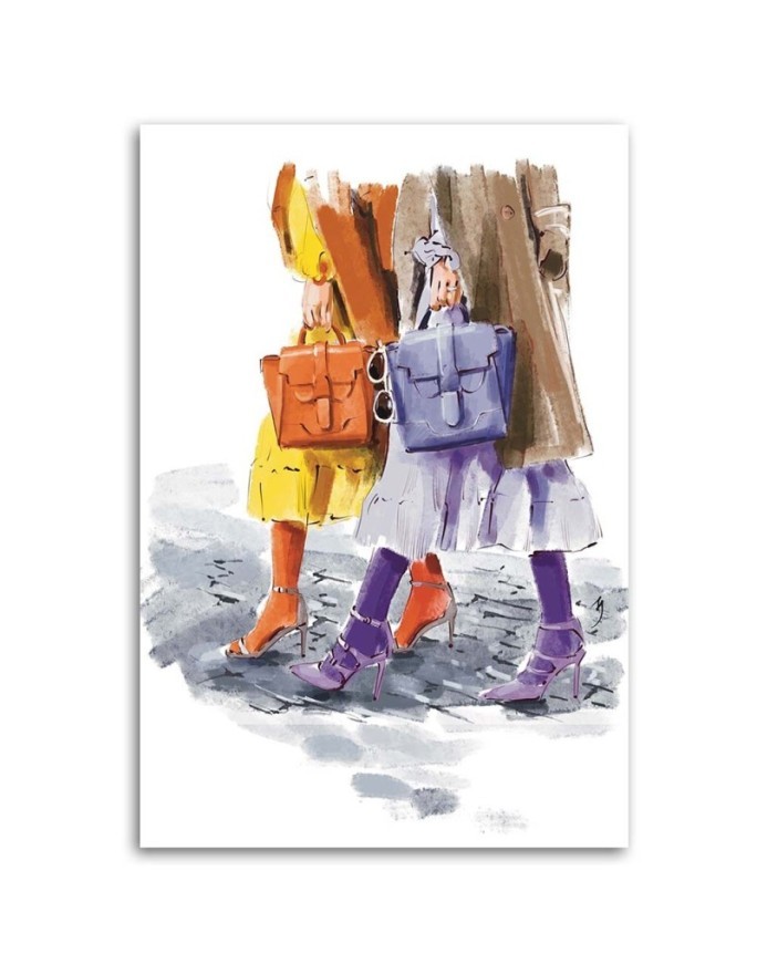Glamour Canvas prints - Walking Fashion Woman Irina Sadykova | FEEBY