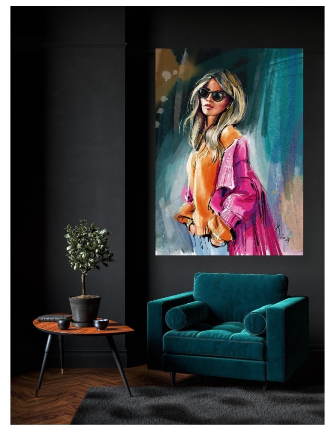 Fashionable Canvas prints - Model Woman glamour Irina Sadykova | FEEBY