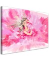 Modern Canvas painting - Fashion woman on pink background | FEEBY