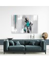 Fashionable Canvas prints - Woman in coat on grey background | FEEBY