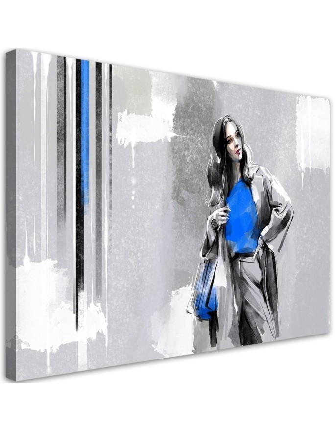 Stylish Canvas paintings - Woman in a coat | FEEBY