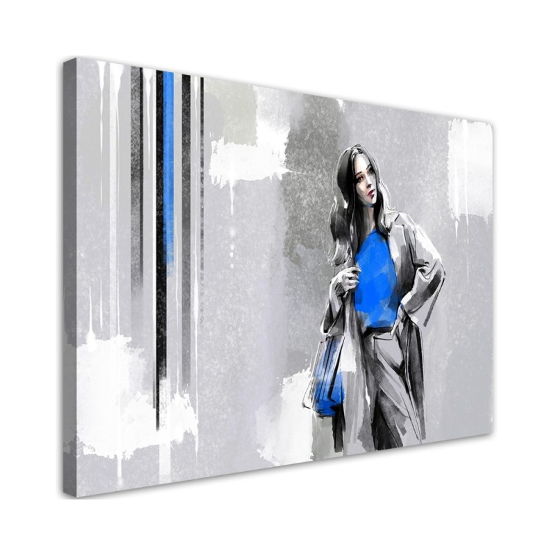 Stylish Canvas paintings - Woman in a coat | FEEBY