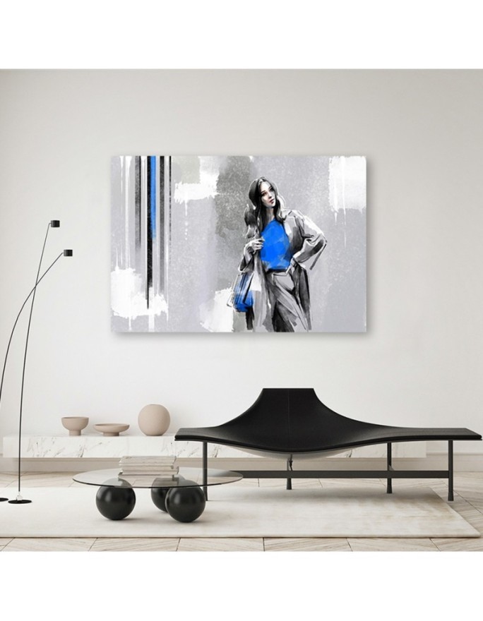 Stylish Canvas paintings - Woman in a coat | FEEBY