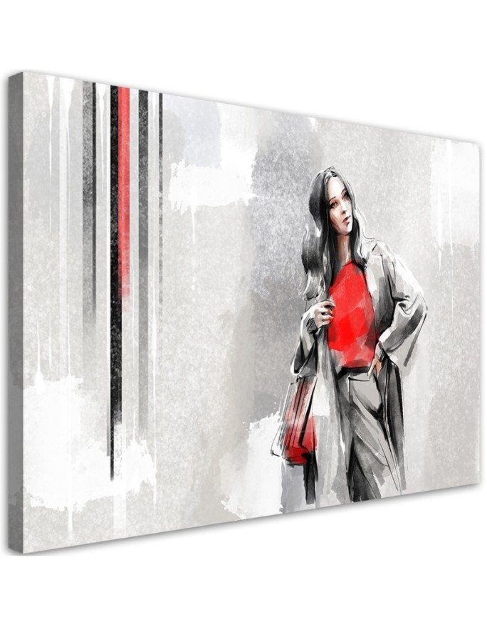 Canvas prints for bedroom - Woman in a coat | FEEBY