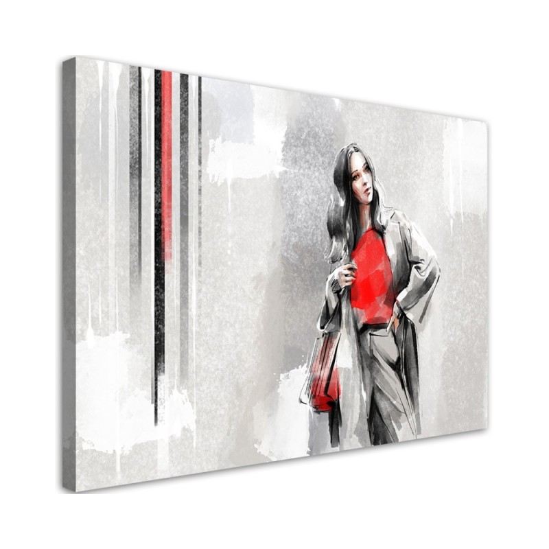 Canvas prints for bedroom - Woman in a coat | FEEBY