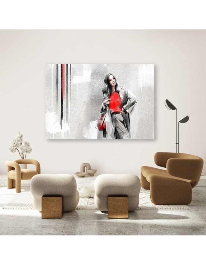 Canvas prints for bedroom - Woman in a coat | FEEBY