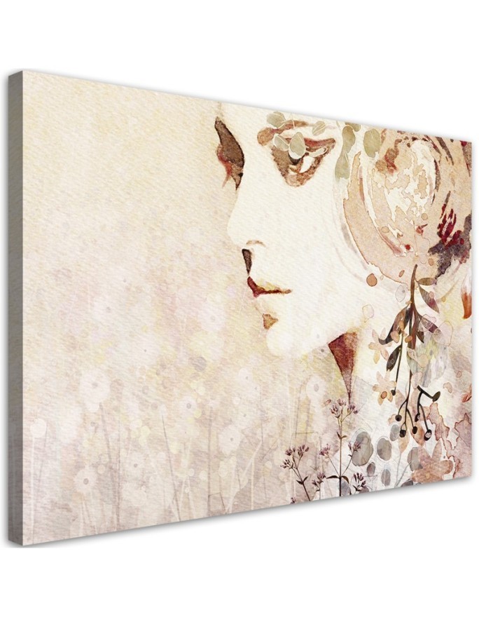 Bedroom painting modern - Woman's face abstract | FEEBY
