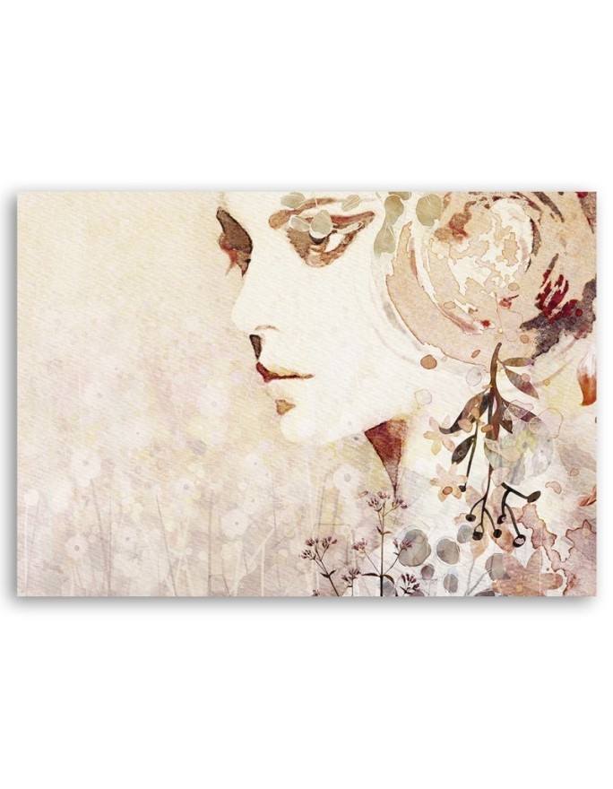 Bedroom painting modern - Woman's face abstract | FEEBY