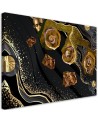 Stylish Canvas paintings for living room - Golden faces abstract | FEEBY
