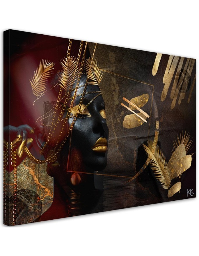 Canvas prints - African woman Gold abstract | FEEBY