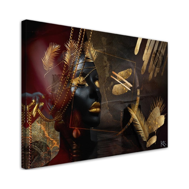 Canvas prints - African woman Gold abstract | FEEBY