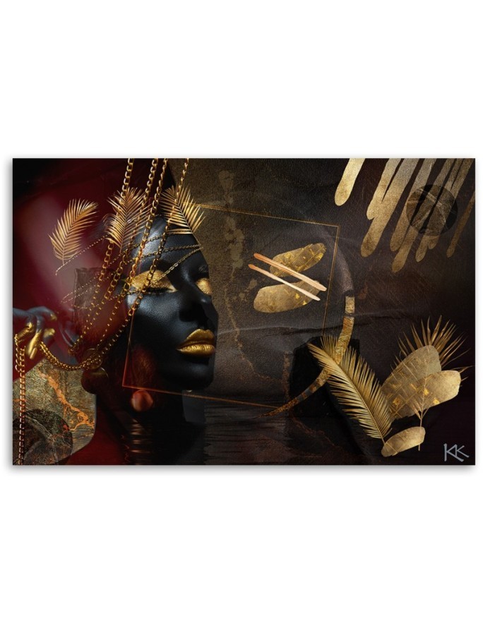 Canvas prints - African woman Gold abstract | FEEBY