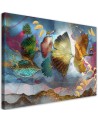 Elegant Canvas paintings for living room - Coloured leaves abstract | FEEBY