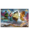 Elegant Canvas paintings for living room - Coloured leaves abstract | FEEBY