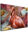 Canvas painting - Pink flamingo abstract | FEEBY