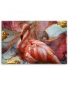 Canvas painting - Pink flamingo abstract | FEEBY