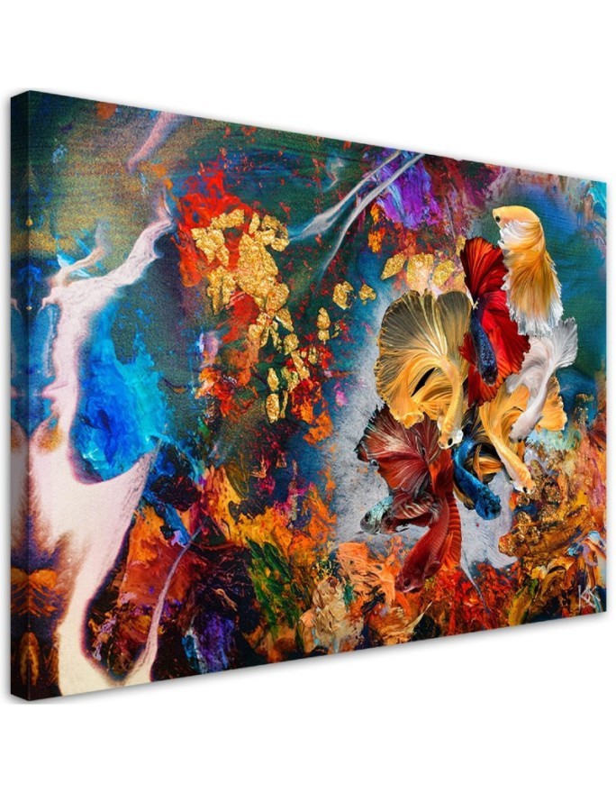 Modern Canvas prints - Colourful fish abstract | FEEBY