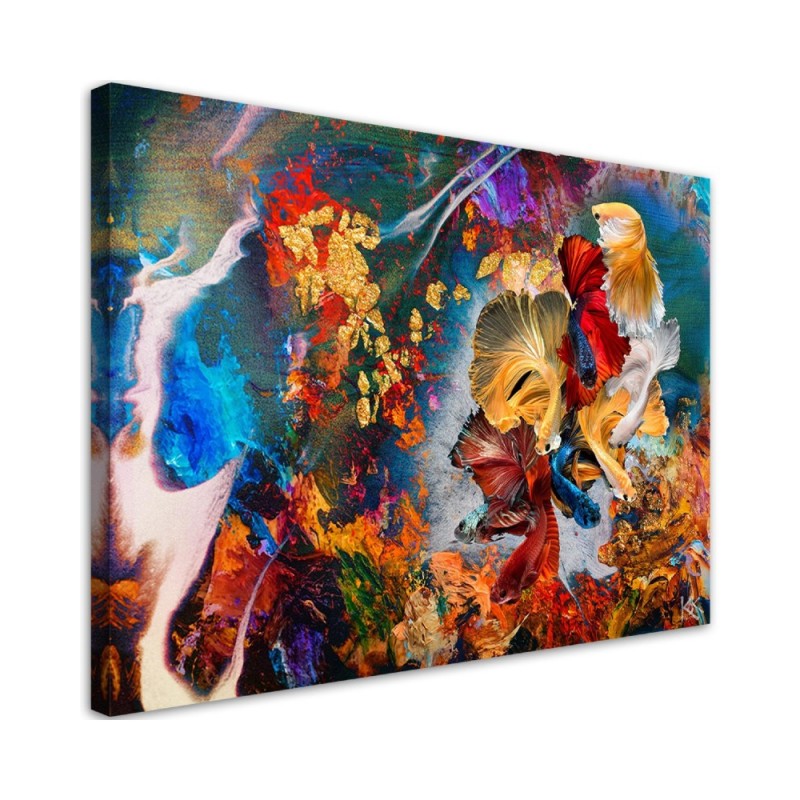 Modern Canvas prints - Colourful fish abstract | FEEBY