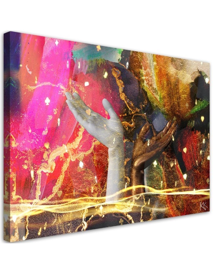 Canvas print - Colourful hands abstract | FEEBY